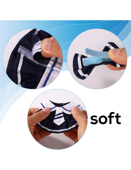 Conjunto de Ropa para Muñecas Lyreh Terciopelo Marino 17cm