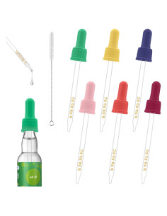 Pipetas de vidrio JAYOBGO 1ML con gotero graduado 6PCS
