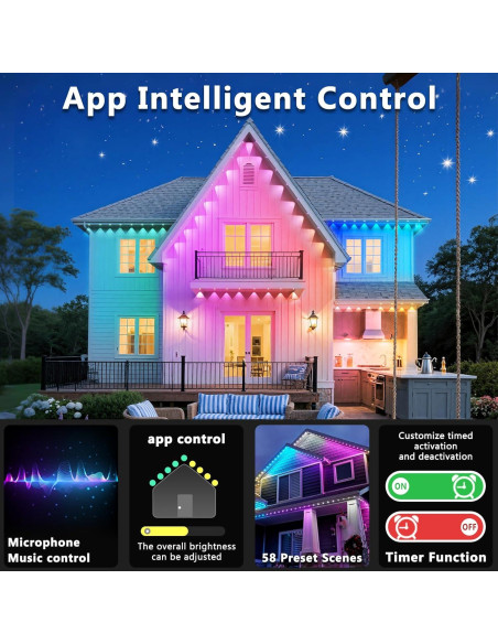 Luces LED RGB para Exteriores 300FT CETELUMA IP67 Control App