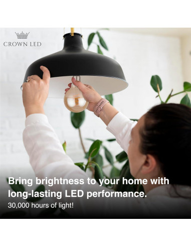 Bombilla Vintage E27 Crown LED 38W Eficiente Energía 14.2cm