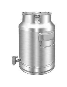 Lata de Leche Acero Inoxidable 304 20L con Grifo y Tapa Sellada