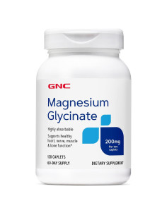 GNC Glicinato de Magnesio 200mg - 120 Tabletas Veganas