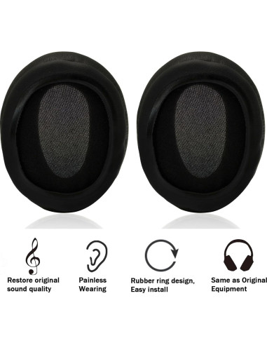 Almohadillas de Repuesto Niukeke para Auriculares Sony WH-CH700N/WH-CH710N/WH-CH720N - Negro
