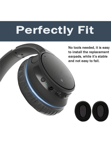 Almohadillas de Repuesto Niukeke para Auriculares Sony WH-CH700N/WH-CH710N/WH-CH720N - Negro