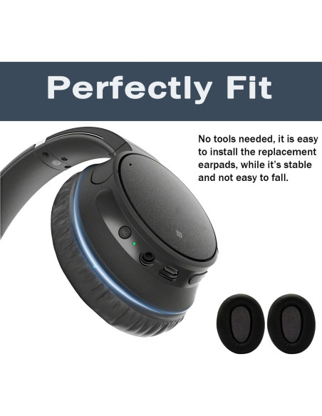 Almohadillas de Repuesto Niukeke para Auriculares Sony WH-CH700N/WH-CH710N/WH-CH720N - Negro