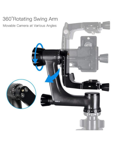 Cabezal de Cardán SIRUI PH-10 de Fibra de Carbono 0.98kg