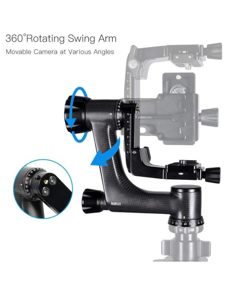 Cabezal de Cardán SIRUI PH-10 de Fibra de Carbono 0.98kg