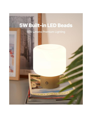 Lámpara de Hongo Magcharm Amarillo Mostaza 5W LED Recargable