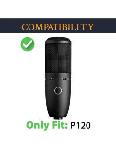 Filtros Pop para Micrófonos SOULWIT P120 - Espuma Negra 2