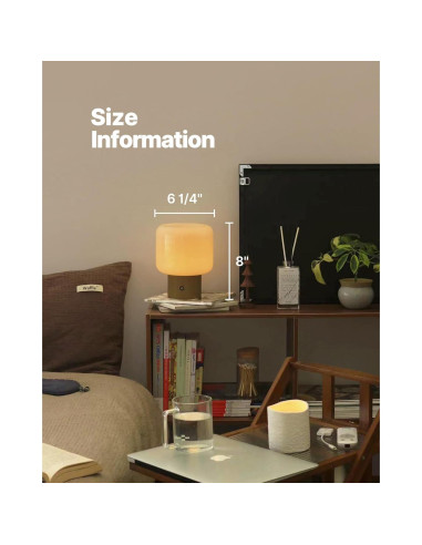 Lámpara de Hongo Magcharm Amarillo Mostaza 5W LED Recargable