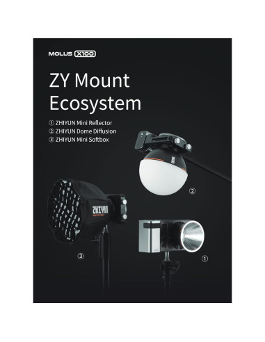 Luz de Estudio LED Bi-Color ZHIYUN MOLUS X100 100W