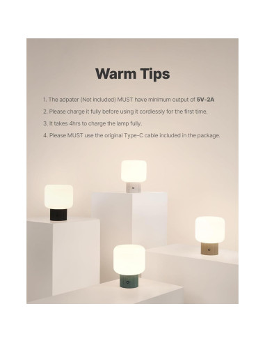 Lámpara de Hongo Magcharm Amarillo Mostaza 5W LED Recargable