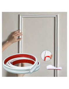 Moldura Autoadhesiva Flexible ZHIVEZEN 2.99m x 4.06cm Blanca