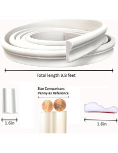 Moldura Autoadhesiva Flexible ZHIVEZEN 2.99m x 4.06cm Blanca 2