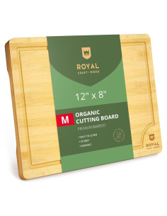 Tabla de Cortar de Bambú Orgánico Royal Craft Wood 30.48x20.32 cm