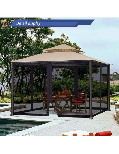 Mosquitero de Reemplazo SOOSPE-MZ 3.05m x 3.05m Negro