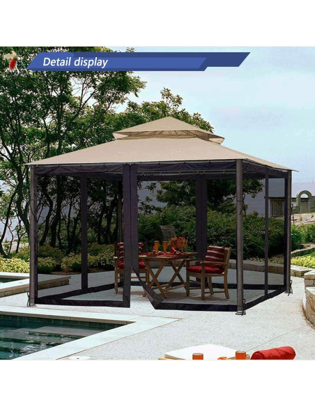 Mosquitero de Reemplazo SOOSPE-MZ 3.05m x 3.05m Negro