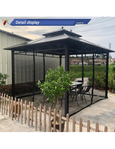 Mosquitero de Reemplazo SOOSPE-MZ 3.05m x 3.05m Negro