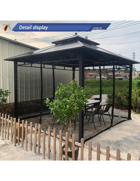 Mosquitero de Reemplazo SOOSPE-MZ 3.05m x 3.05m Negro