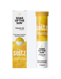 Seltz Vitaminas Efervescentes D3 5000 UI Sabor Mango Naranja - 20 Tabletas
