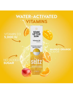 Seltz Vitaminas Efervescentes D3 5000 UI Sabor Mango Naranja - 20 Tabletas 2