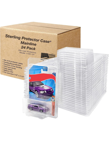 Funda Protectora Sterling 17201 para Hot Wheels y Matchbox - Paquete de 24 Funda Protectora Sterling 17201 para Hot Wheels y Matchbox - Paquete de 24