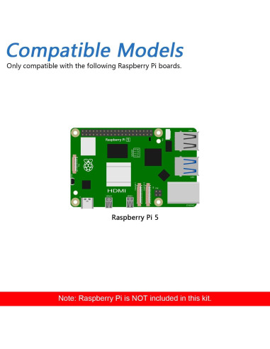 Adaptador M.2 NVMe FREENOVE para Raspberry Pi 5 con SSD 512GB