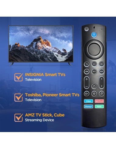 Control Remoto Retroiluminado Oritronic para TV Insignia-Toshiba