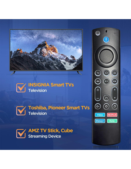 Control Remoto Retroiluminado Oritronic para TV Insignia-Toshiba