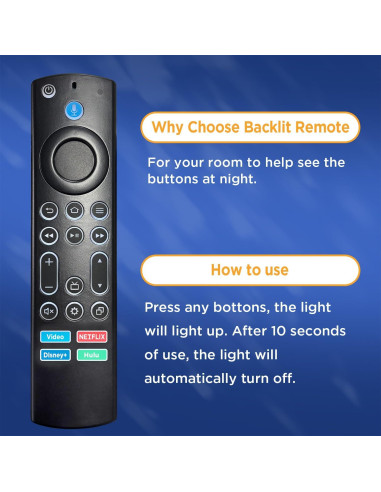 Control Remoto Retroiluminado Oritronic para TV Insignia-Toshiba