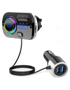 Transmisor FM Bluetooth 5.0 Arestech con Carga Rápida QC 3.0
