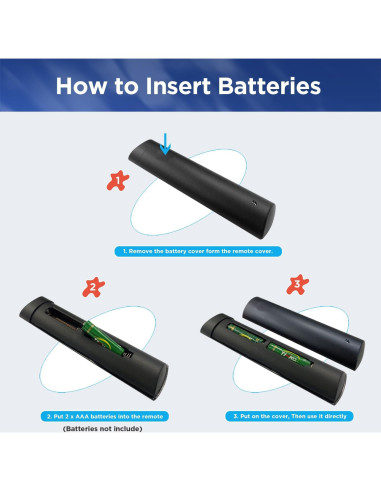 Control Remoto Retroiluminado Oritronic para TV Insignia-Toshiba