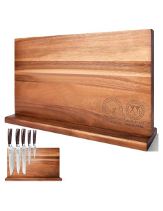Bloque Magnético para Cuchillos XYJ de Acacia 39.4x22.9 cm