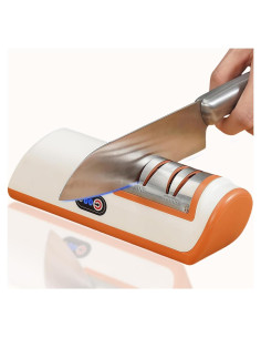 Afilador Eléctrico de Cuchillos Genérico H8 2 Etapas Naranja