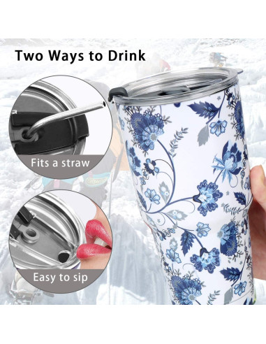 Taza Aislante SYACOT 30 oz Acero Inoxidable Doble Pared