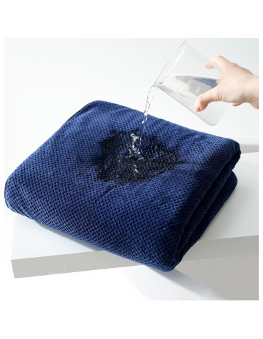 Set de 6 Toallas de Baño Extra Grandes Akzpe 76x152 cm Azul Marino