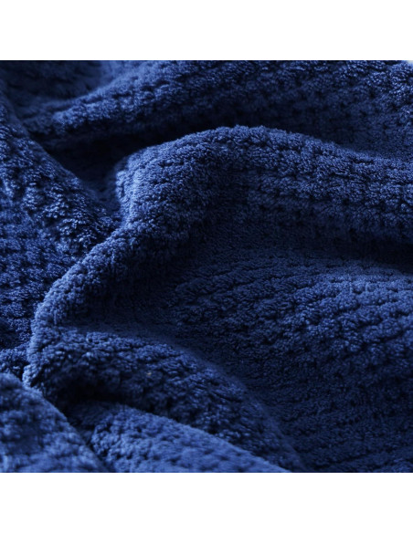 Set de 6 Toallas de Baño Extra Grandes Akzpe 76x152 cm Azul Marino