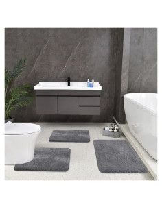 Conjunto de Alfombrillas de Baño wyewye 3 Piezas Antideslizantes