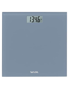 Báscula Digital de Vidrio Taylor 158.8 kg Azul Pizarra