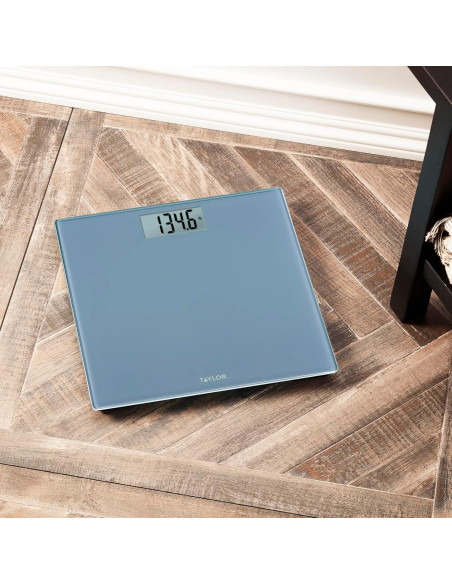 Báscula Digital de Vidrio Taylor 158.8 kg Azul Pizarra