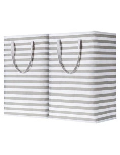 Cesta de Ropa Plegable BOOMIBOO 75L Impermeable Gris 2-Pack