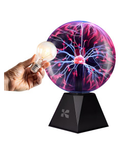 Bola de Plasma Interactiva Katzco 7" Multicolor - Decoración Científica