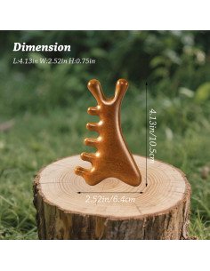 Herramienta de Masaje Gua Sha Sernia de Sándalo Natural 4-en-1 2