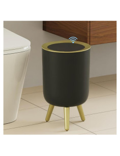 Papelera Automática URALFA 7L con Sensor de Movimiento Negra