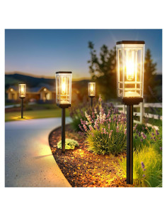 Paquete de 6 Luces Solares para Jardín Ahaorigin 67cm