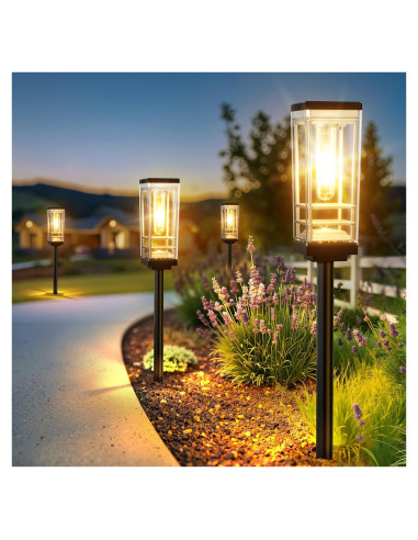 Paquete de 6 Luces Solares para Jardín Ahaorigin 67cm