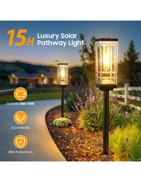 Paquete de 6 Luces Solares para Jardín Ahaorigin 67cm