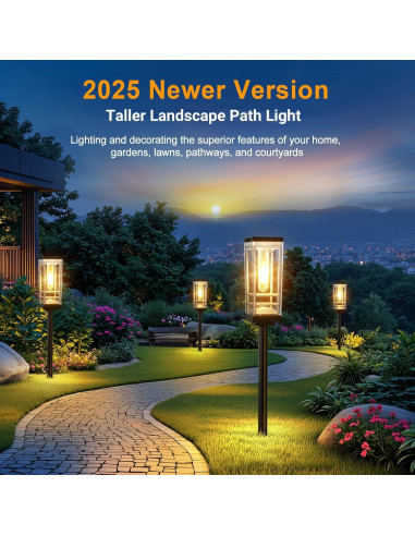 Paquete de 6 Luces Solares para Jardín Ahaorigin 67cm