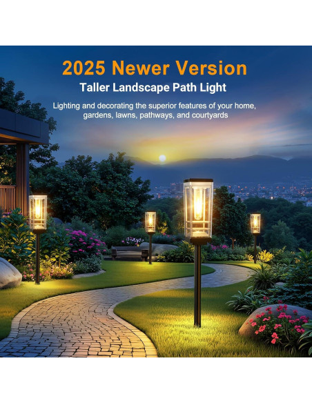 Paquete de 6 Luces Solares para Jardín Ahaorigin 67cm