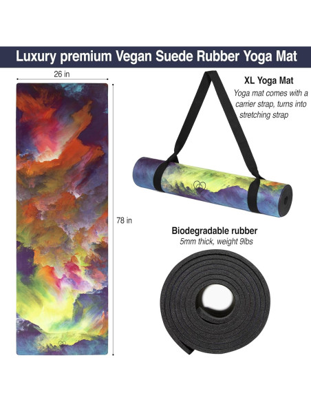 Alfombrilla de Yoga Antideslizante Peace Heart Yogi 198x66cm